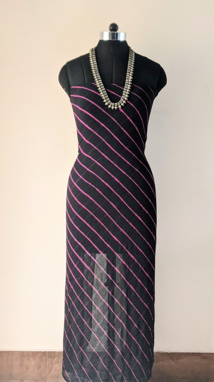 Chiffon Lehariya Kurta Fabric