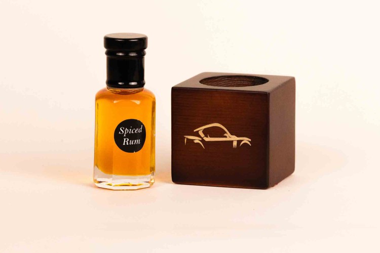 Spiced Rum Car Freshner With Wooden Carrier